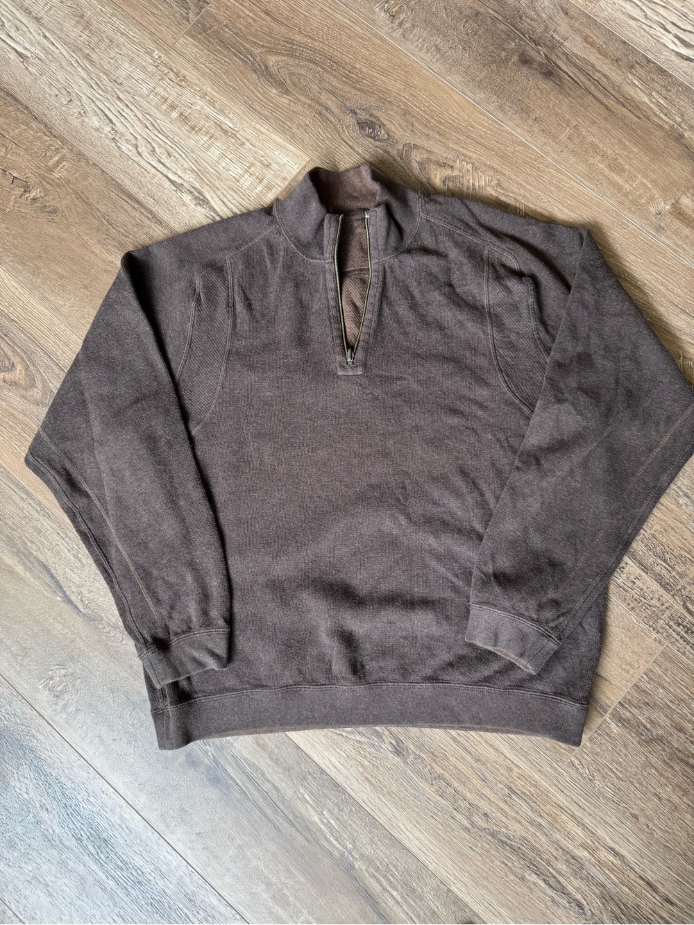 Tommy Bahama Men's Brown Quarter-Zip Sweater